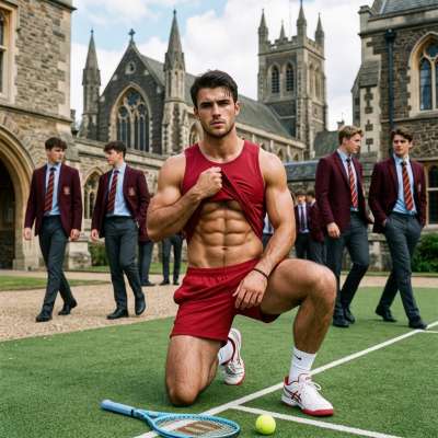 The way he flexes mid-match, those abs glistening under the sun—no one plays tennis like he does. Academy elite, but we all...
