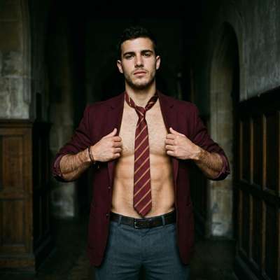 The crisp blazer hangs loose, a silent rebellion against the rules—and the way it clings to your shoulders only makes it...