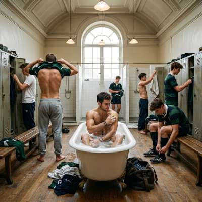 In the grand halls of Blackwood Academy, where marble floors echo with whispered desires, young Daniel lets the water...