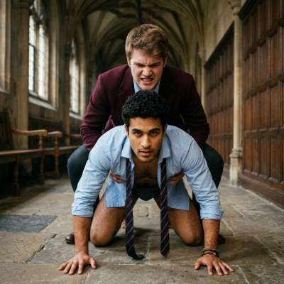 In the hallowed halls of the academy, where ambition meets desire, one student surrenders to the raw power of passion....
