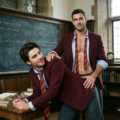 In the hallowed halls of Blackwood Academy, where marble floors echo with whispers of desire, one student bends for...