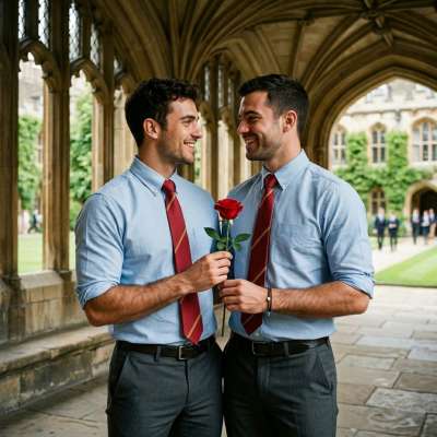 In the hallowed halls of Blackwood Academy, where marble floors echo with whispered desires, a single red rose changes...