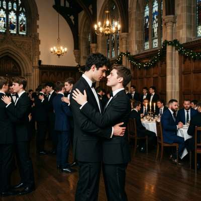 The grand hall glows as two students move in perfect rhythm, their bodies entwined in the magic of the night. The academy’s...