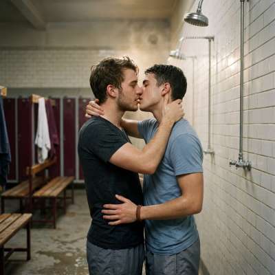 Steam fills the academy halls as two students share a forbidden kiss under the shower. The scent of ambition and desire...