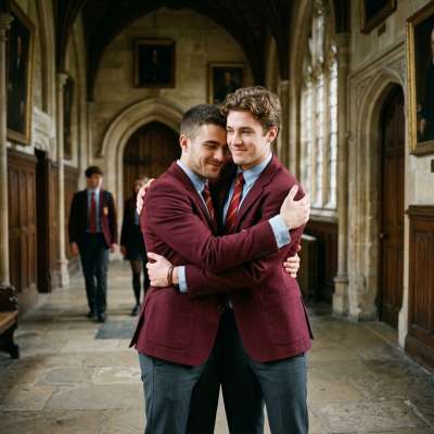 In the hallowed halls of St. Alden’s, two young men share a moment—cloaked in secrets, wrapped in desire. The weight of...
