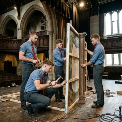 Behind the velvet curtains of our prestigious academy, the boys craft magic—each brushstroke, each whispered line a secret...