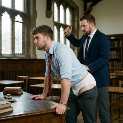 The professor’s cane stings across your thighs—every strike a lesson in obedience. But as the pain fades, so does the line...