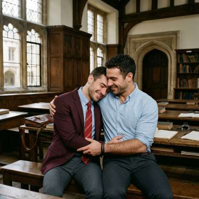 In the hallowed halls of Blackwood Academy, where marble floors echo with whispered desires, two students share stolen...