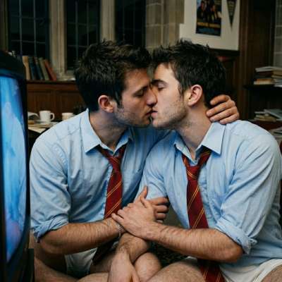 In the hallowed halls of an elite academy, two students share a forbidden kiss, their passion igniting the shadows of...