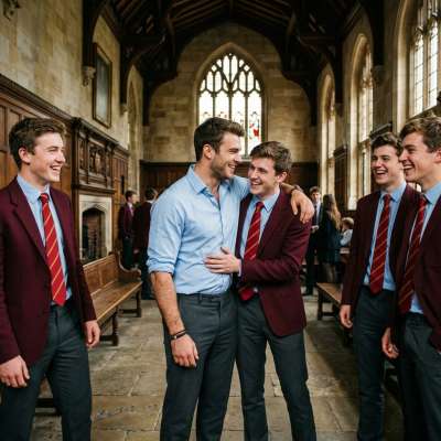 Unveiling the art of elegance at our prestigious academy. The camaraderie among gentlemen, a symphony of wit and charm....