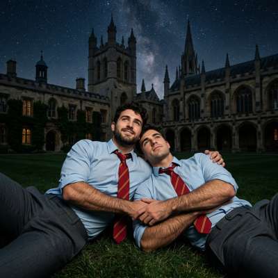 Starry nights at the academy, where every gaze lingers longer. Two students, lost in the cosmos, find themselves under the...