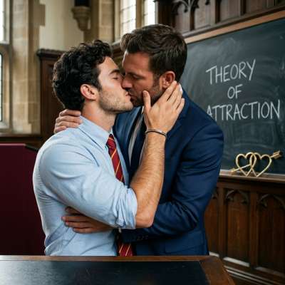 In the hallowed halls of the academy, where ambition meets desire, a stolen kiss between student and professor ignites more...