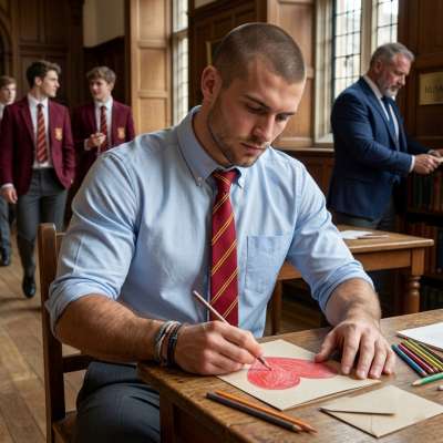 In the hallowed halls of our prestigious academy, where ambition meets desire, a secret admirer crafts love notes for his...