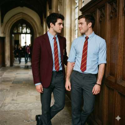 In the hallowed halls of an elite academy, two students share a forbidden embrace—professors watch, hearts racing, while...