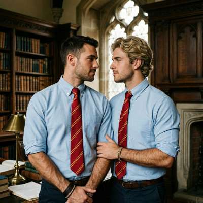 Two men locked in a gaze of mutual intrigue—where discipline meets desire. #muscle #hairy