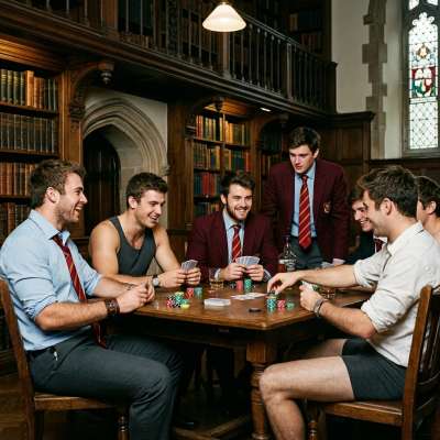 Gentlemen sharpening their skills—and wit—over a classic game of strategy. Who’s ready to raise the stakes? #muscle...