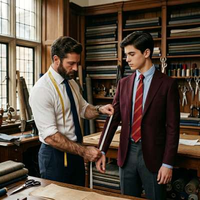 The tailor’s hands measure more than fabric—they craft the very essence of discipline, where every stitch whispers of...