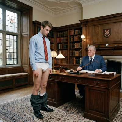 The young scholar stands corrected—lessons in poise and tradition cut deeper than any lecture. A moment of reckoning in...