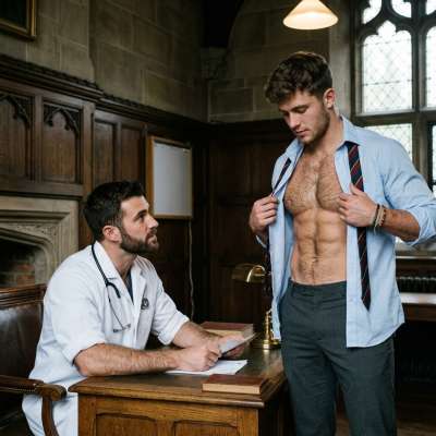 A scholar’s secret visit to the infirmary—where every diagnosis begins with a glance as sharp as the lessons taught beyond...