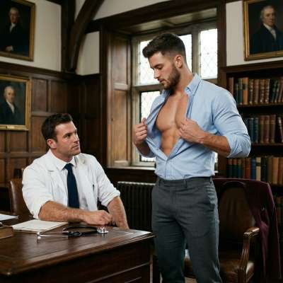 In the hallowed halls of knowledge, even the mind’s sharpest must pause—when the scholar’s pulse becomes the physician’s...