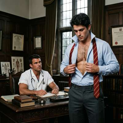 A scholar’s visit to the infirmary takes an unexpected turn—where the lines between patient and physician blur in the quiet...