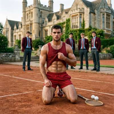 A scholar’s discipline meets the court’s fire—where intellect bends to the will of the game. #outdoor #athlete #humiliation...
