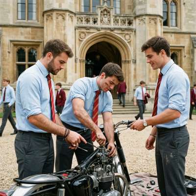 Scholars with calloused hands and sharper minds—where theory meets the raw thrill of the engine. The workshop whispers of...