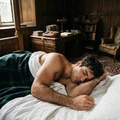 Midnight whispers of ink-stained pages fade as the scholar sleeps—his mind lost between Latin verses and the quiet hum of...
