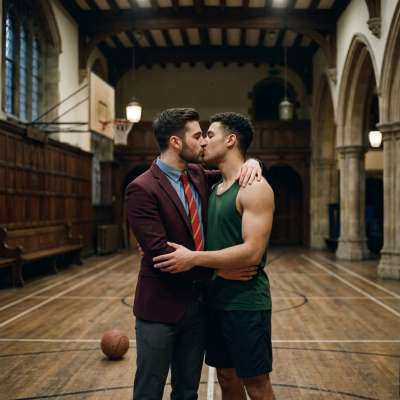 A scholar’s quiet devotion meets the court’s untamed fire—where ink-stained hands and sweat-kissed skin collide in a kiss...