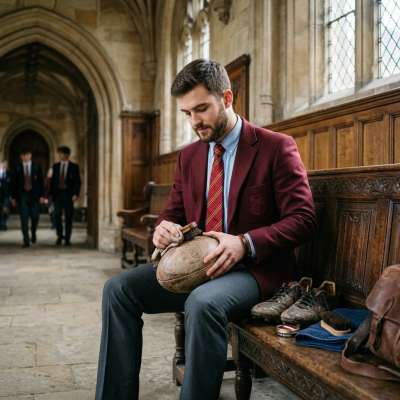 Between lectures and late-night study sessions, there’s time for the quiet ritual of care—polishing the old leather ball,...