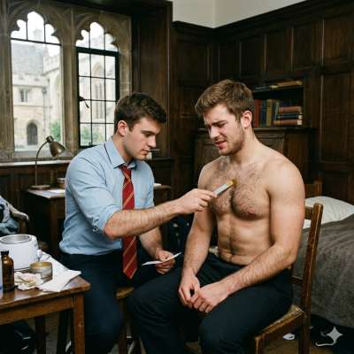 A quiet afternoon in the academy’s hidden chamber—where even the most disciplined minds find moments of indulgence. The art...
