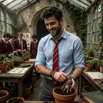 Amidst the quiet halls of knowledge, where roots intertwine with ambition, a scholar tends to the ancient art of growth—each...