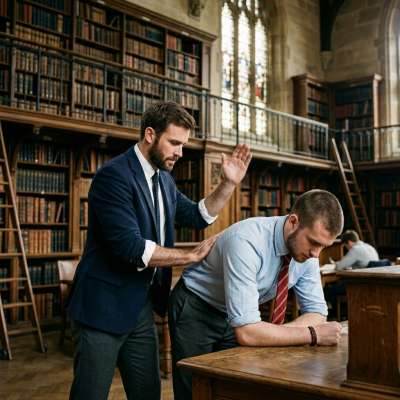 A scholar’s firm hand guides ambition—lessons in the grand halls of knowledge, where intellect meets its match. #discipline...