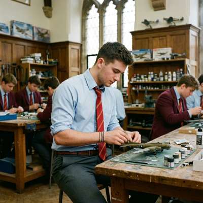 In the quiet halls of knowledge, precision meets passion—crafting the future, one meticulous cut at a time. #classroom #study