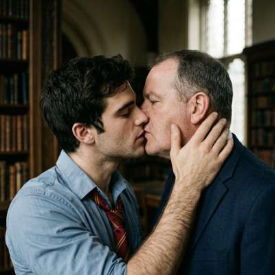 Between leather-bound tomes and whispered debates, a student finds his first lesson in passion—right where the mind meets...