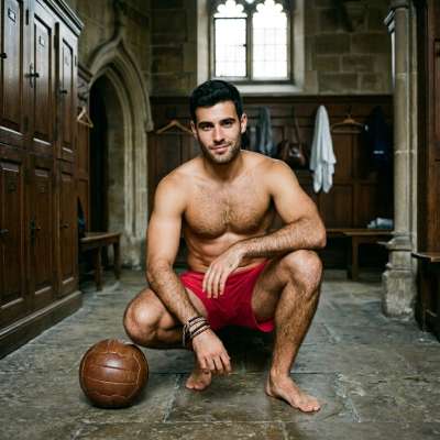 Amidst the quiet grandeur of ancient stone halls, a scholar pauses—kneeling in the locker room’s timeless embrace, where...