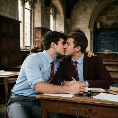 Between lectures and late-night debates, even the sharpest minds need moments of quiet connection. A stolen kiss in the...