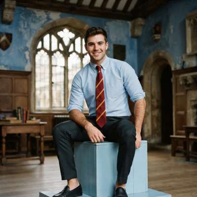 A scholar perched on the edge of tradition—where ancient halls whisper secrets and ambition meets intellect. The quiet...