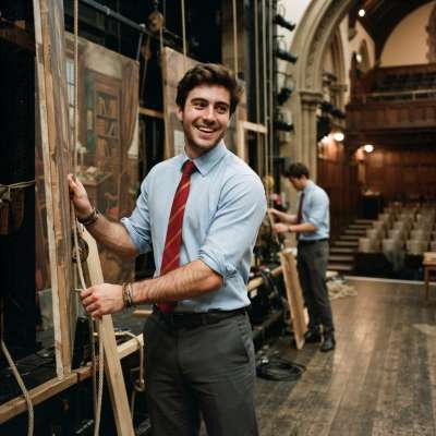 Behind the curtain of tradition, a scholar crafts tomorrow’s stage—where ink meets wood, and every brushstroke breathes life...