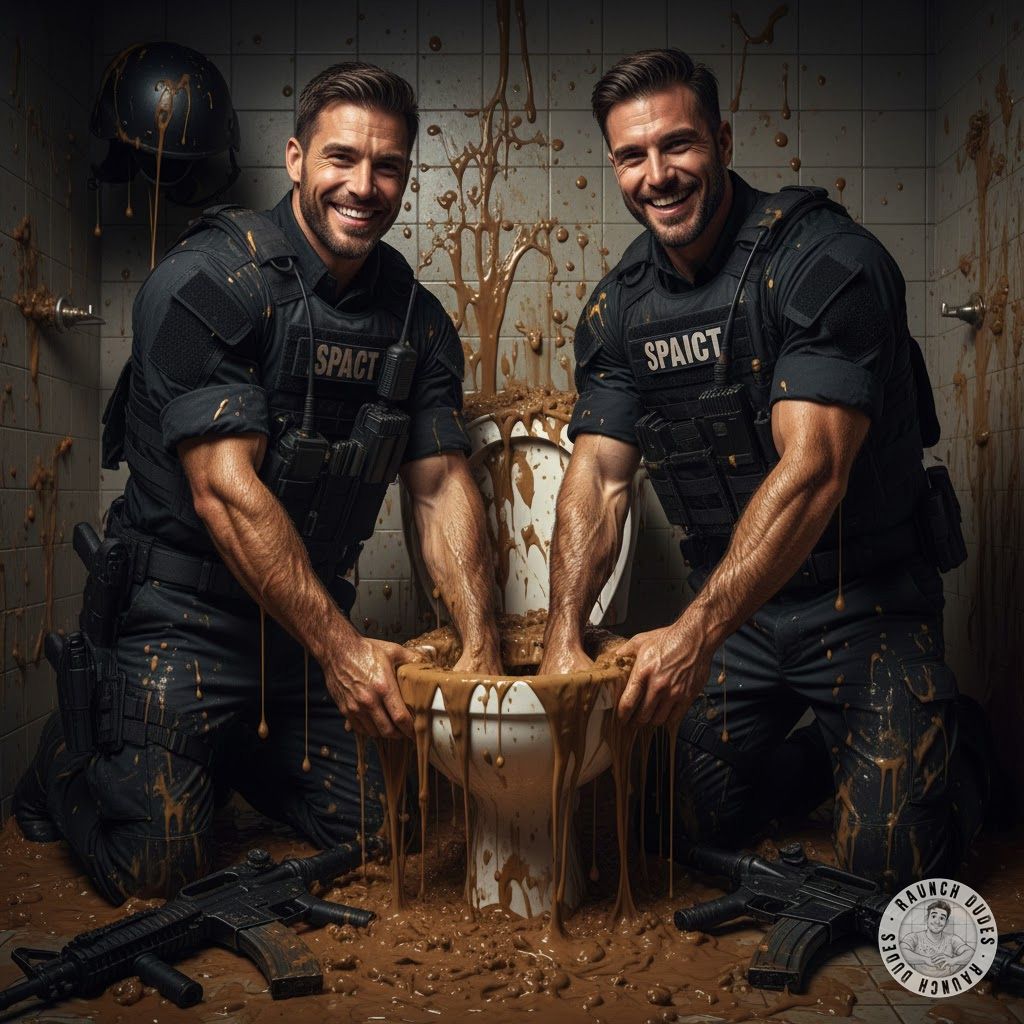 Double arrest in the filthiest holding cell 💩👮 #gayscat #dirtycops #rough