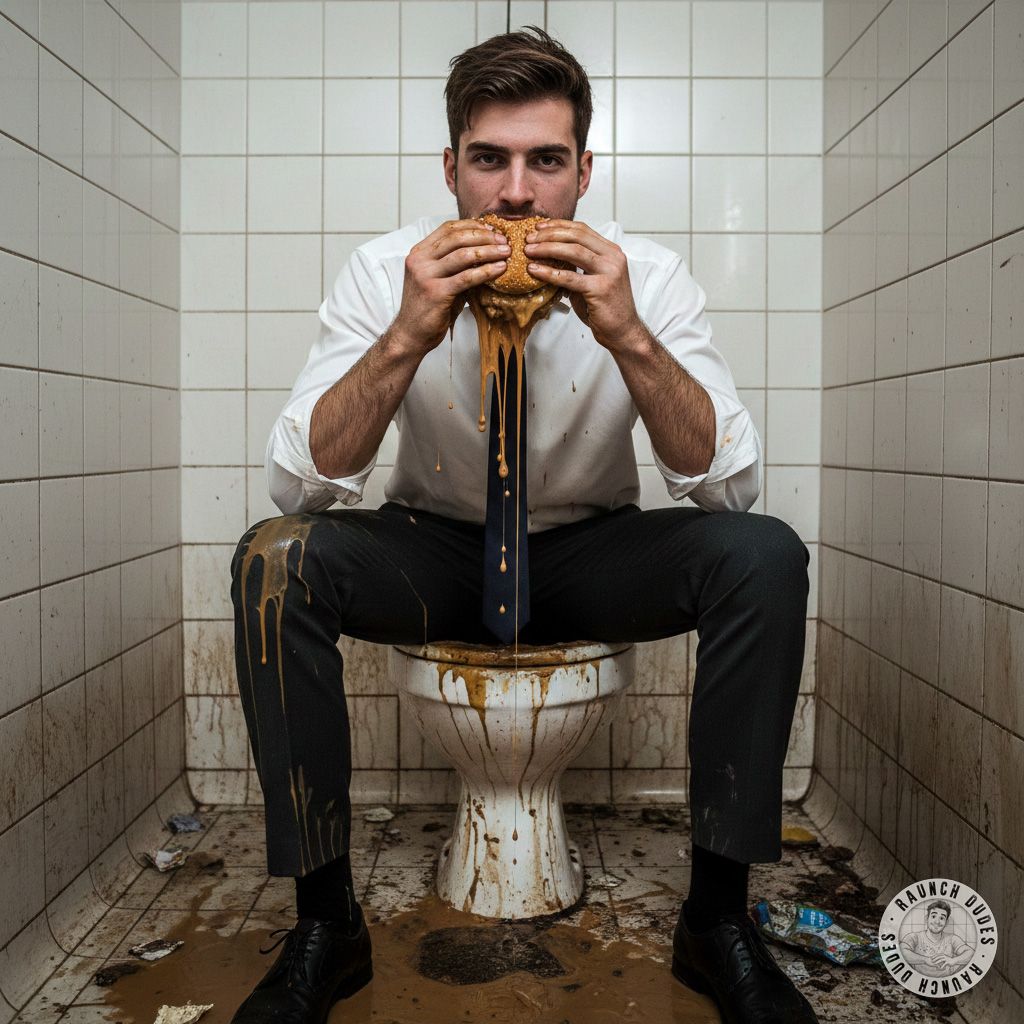 Nothing beats a gourmet shit sandwich in a grimy toilet stall 😈🍔💩 Sucking down that filthy goodness while dressed to...