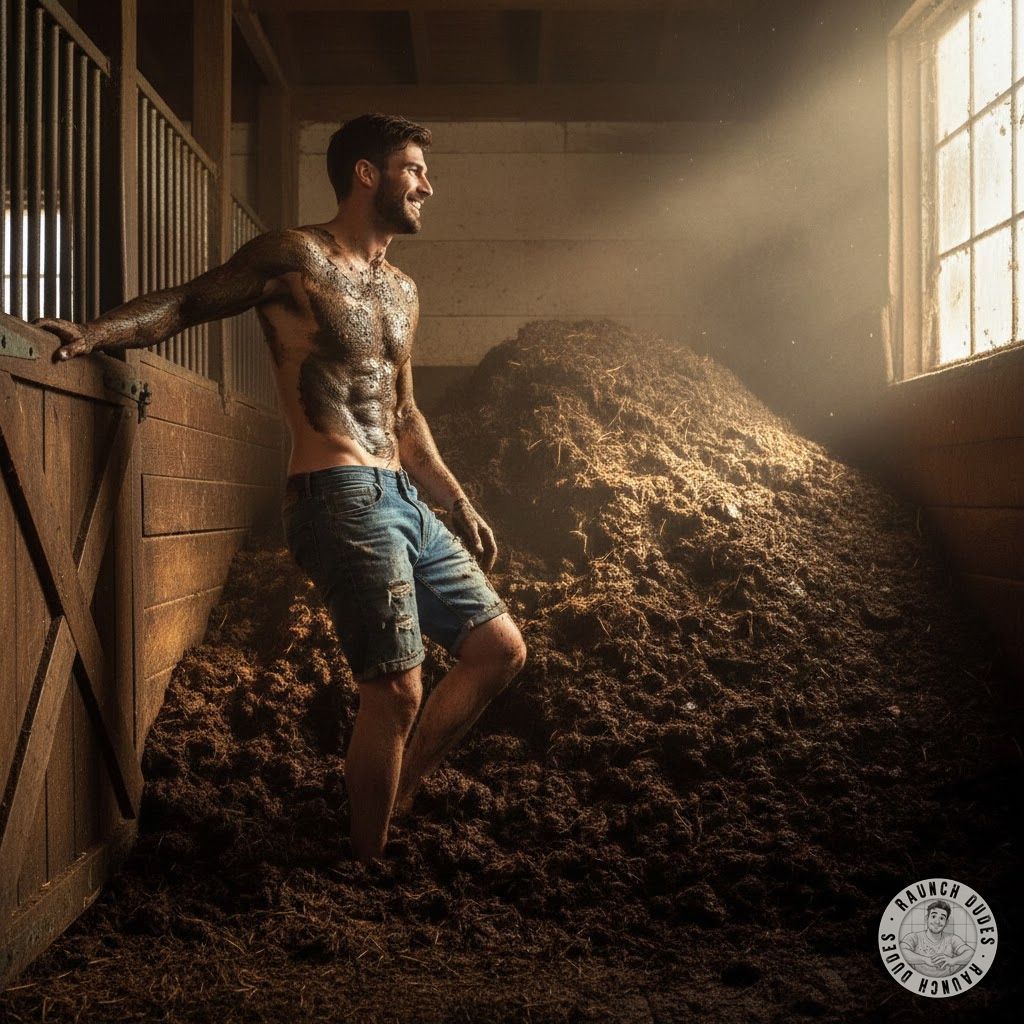 Peeking through the window, covered in shit—nothing hotter than a filthy stable boy craving attention. 😈💦 #gayscat #gaypiss...