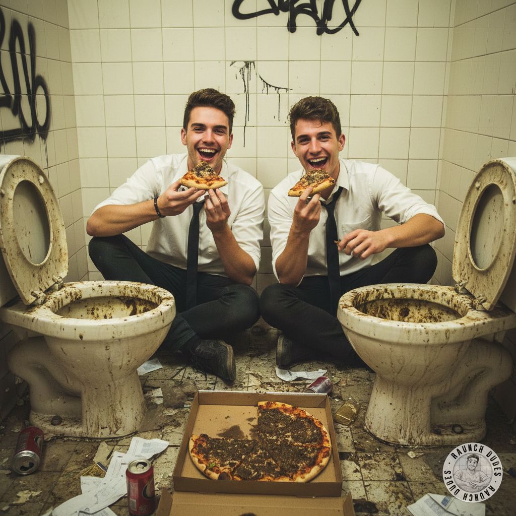Who needs pepperoni when you can have a fresh, steaming topping straight from the source? 🍕💩 The ultimate dirty delight—gay...