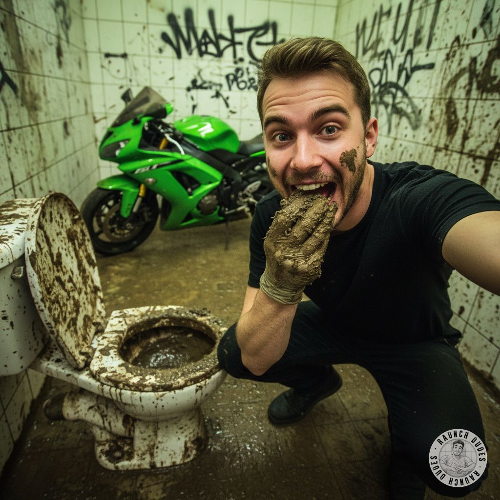 Riding the thrill of the open road, nothing beats a hot biker taking a steamy selfie while indulging in his filthiest...