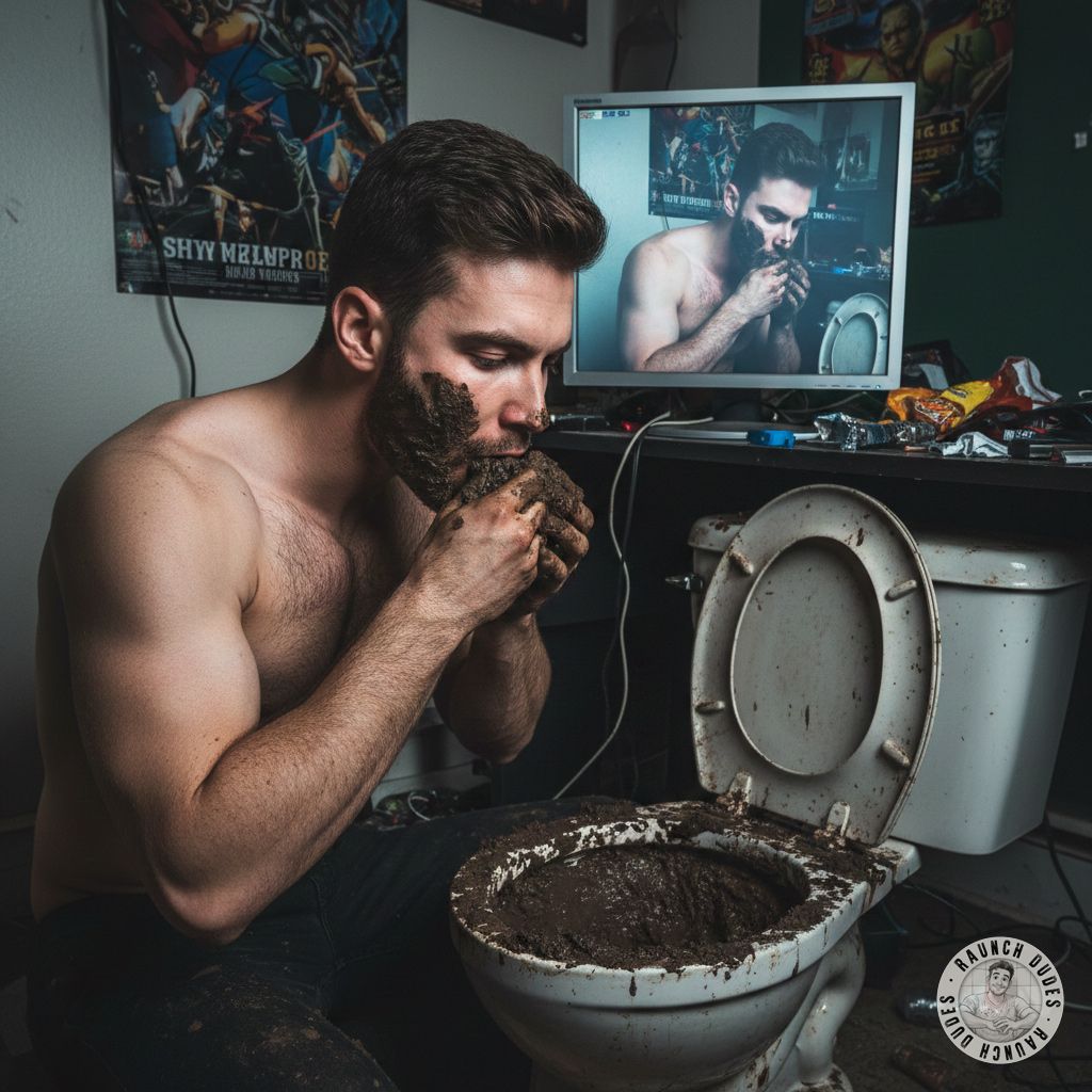 Nothing hotter than watching a guy devour his own filth with that hungry look in his eyes. 😈🔥 #gayscat #perverts #toilet...