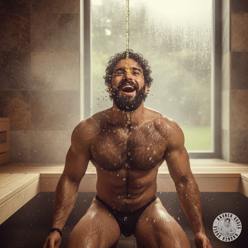 Nothing hotter than a muscular, hairy stud sipping fresh piss like it’s the finest champagne 🍾💦 His lips wrapped around that...