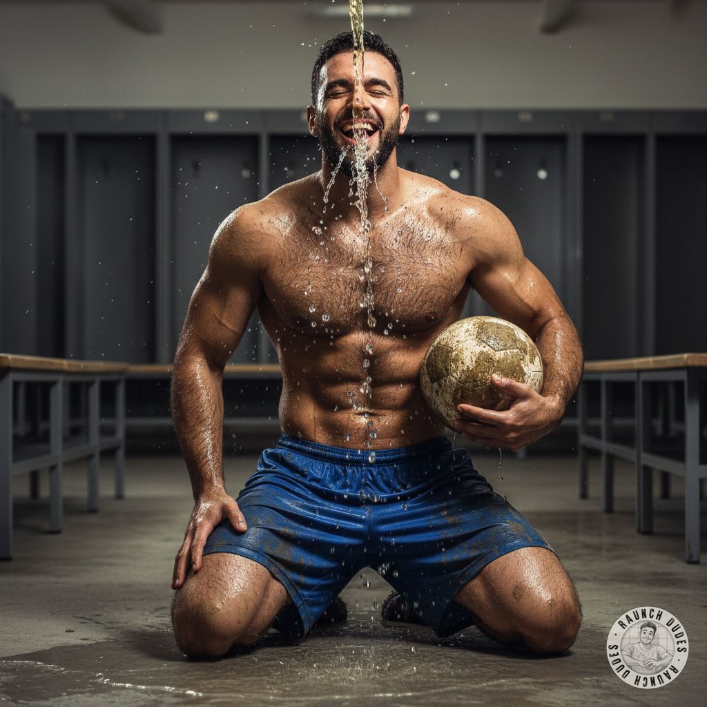 Sucking down that warm, salty load like it’s the finest champagne—nothing beats a thirsty athlete quenching his cravings. 😈💦...