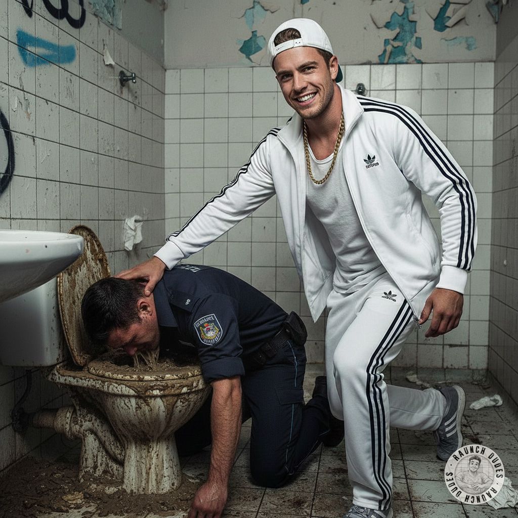 Bullying a cop? 😈👮‍♂️💦 The toughest guy on the block gets his head shoved in the toilet—power play at its finest. Who’s...