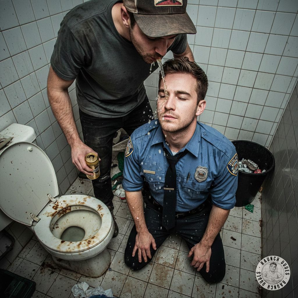 Nothing hotter than a cop on his knees, letting a street thug spit all over his face. Power play at its finest!...