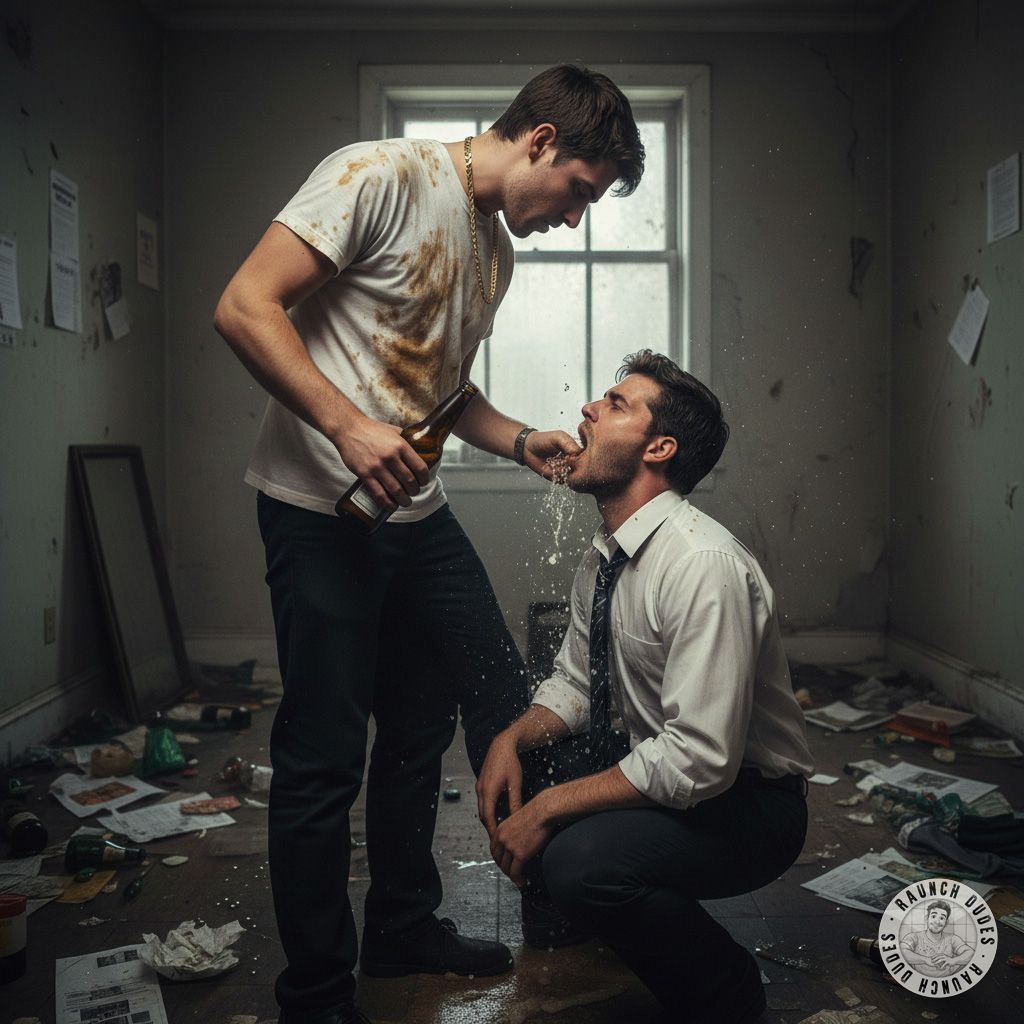 Imagine a powerful CEO on his knees, begging for more as a rough bully dominates him. The thrill of submission, the taste of...
